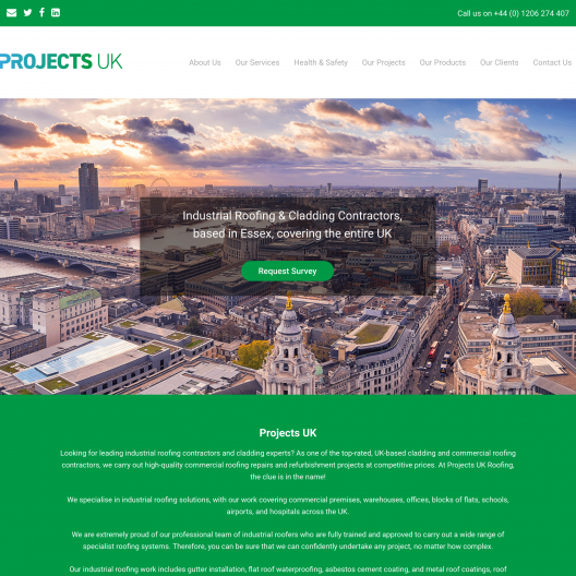 Screenshot of Projects UK
